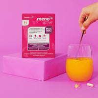 Meno Active has a unique 3-in-1 formula, with a sachet, botanicals capsule and Omega-3 softgel