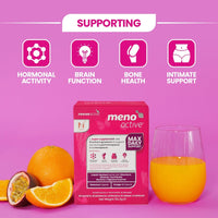 Meno Active supports hormonal activity, brain function, bone health and intimate support