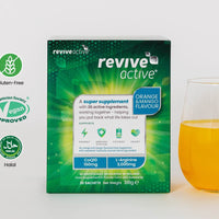 Revive Active Orange & Mango is a super supplement to support energy and heart health. Vegan, gluten-free and halal certified