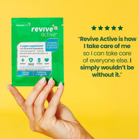 Revive Active provides 26 active ingredients in one daily sachet, just mix with water and drink