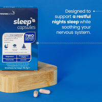 Revive Active Sleep capsules support both sleep quality and quantity as well as soothing the nervous system