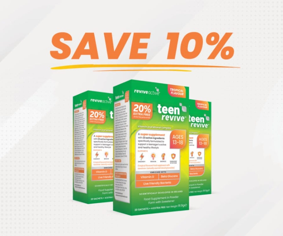 Revive Active Vitamins & Supplements 3 BOXES (72 Sachets) Teen Revive Tropical Flavour 20% Extra Free