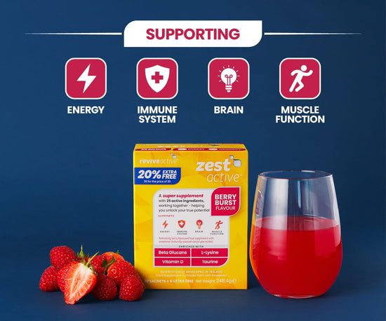 Revive Active Vitamins & Supplements Zest Active Berry Burst 20% Extra Free