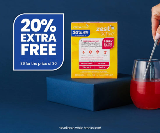 Revive Active Vitamins & Supplements Zest Active Berry Burst 20% Extra Free