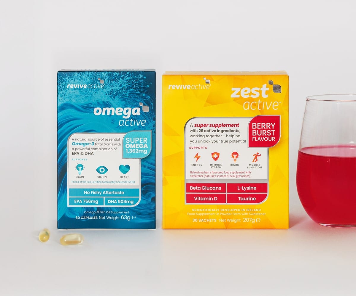 Zest Active Berry Burst + Omega Active